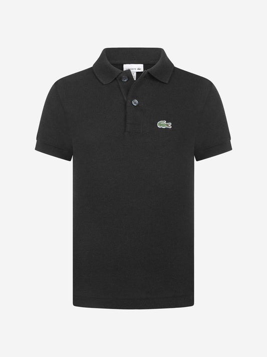 Lacoste 男童棉质珠地网眼 Polo 衫
