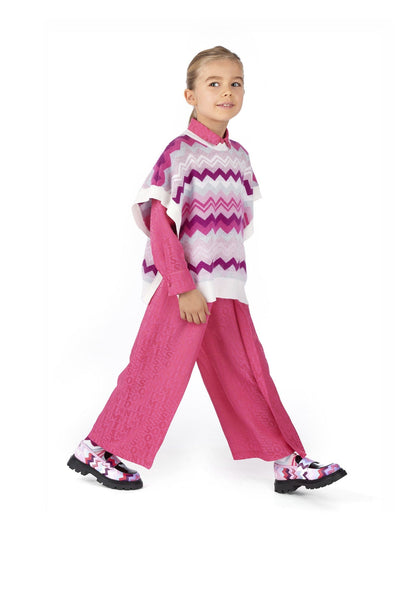 Missoni 女童锯齿形针织背心（粉色）