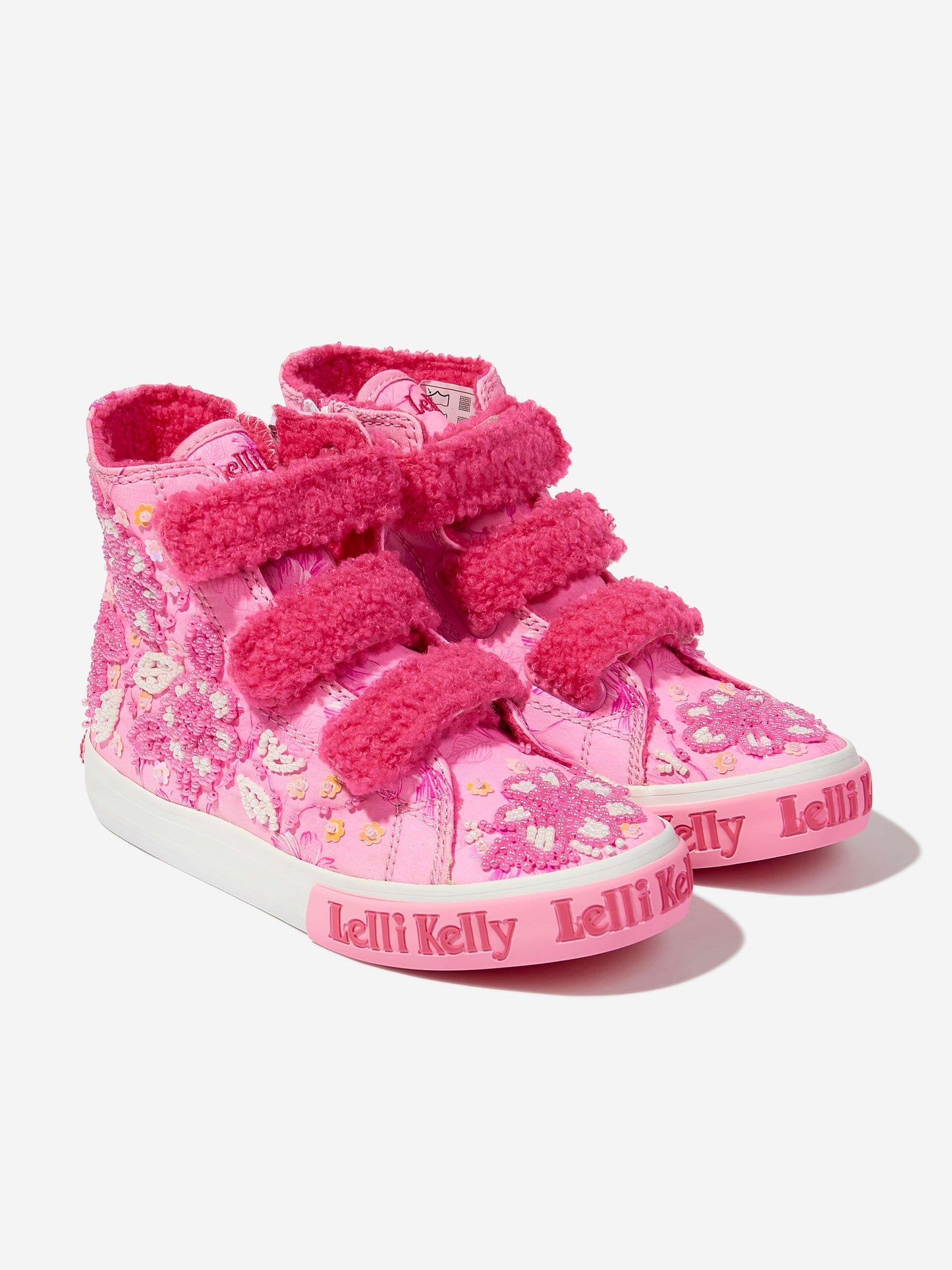 Lelli Kelly 女童 Brooke Mid 魔术贴棒球靴（粉色）