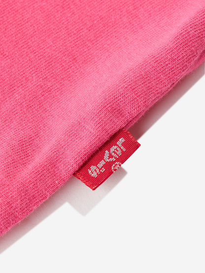 Levi's 女童棉质短袖蝙蝠袖徽标 T 恤