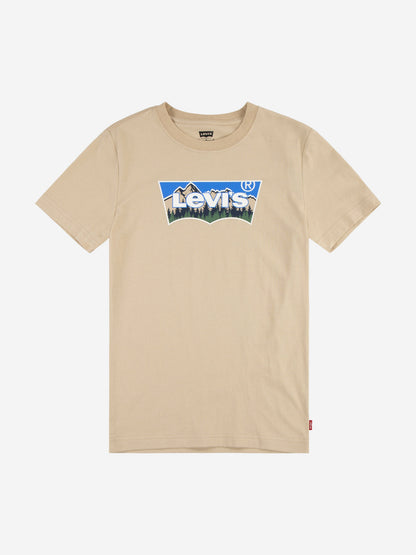 Levi's Boys Forested Mountains Batwing T-Shirt in Beige