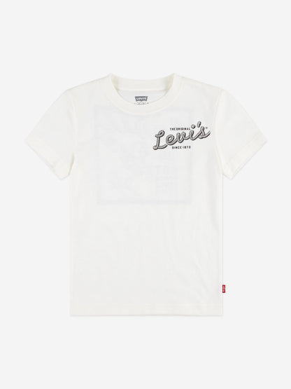 Levi's Boys Pizza Delivery Cowboy T-Shirt in Ivory