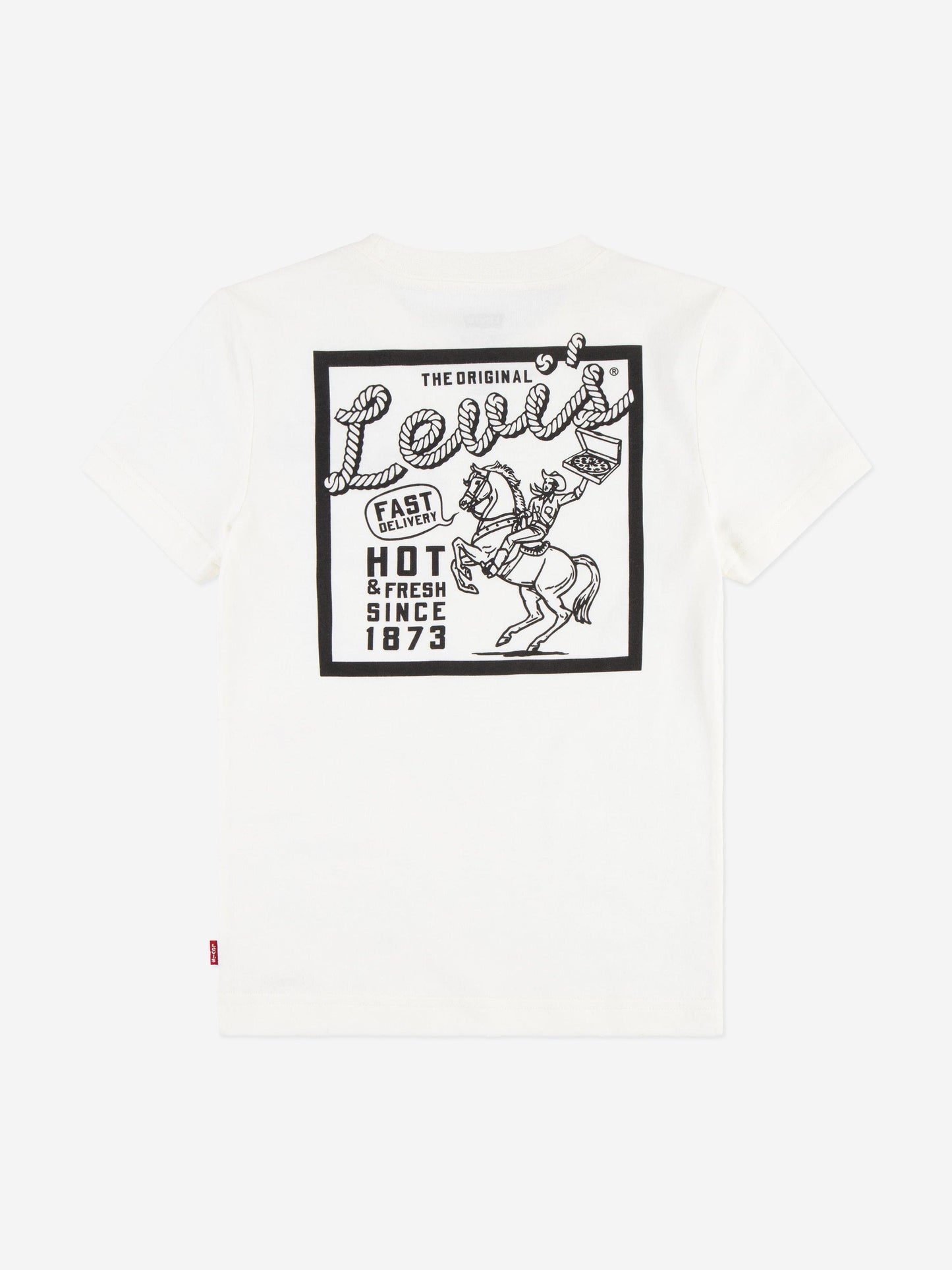 Levi's Boys Pizza Delivery Cowboy T-Shirt in Ivory
