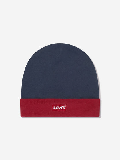 Levi's Baby Batwing Onesie Hat and Bootie Set in Navy