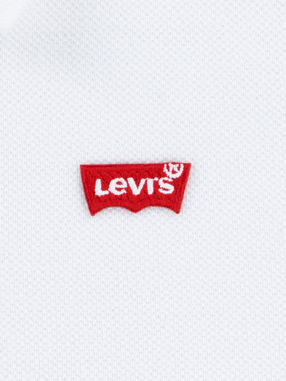 Levi's Boys Back Neck Tape Polo Shirt in White