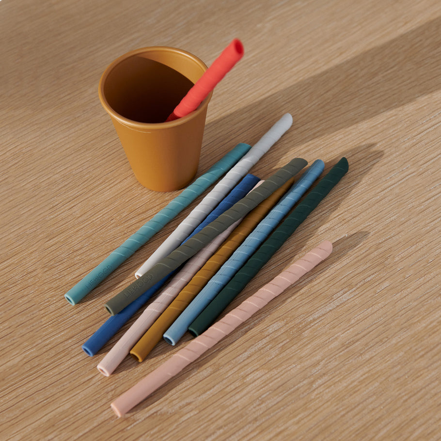 彩色硅胶吸管(10根)