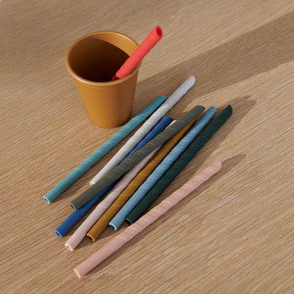 彩色硅胶吸管(10根)