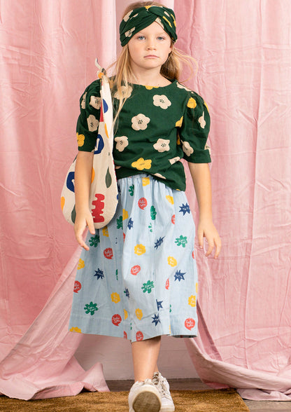 Girls Green Flower Headband