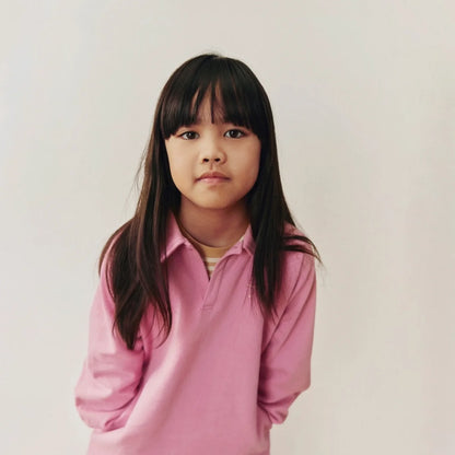 女童粉色棉连衣裙