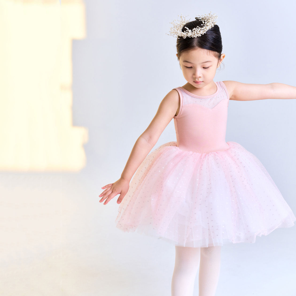 女童粉色芭蕾舞服套装