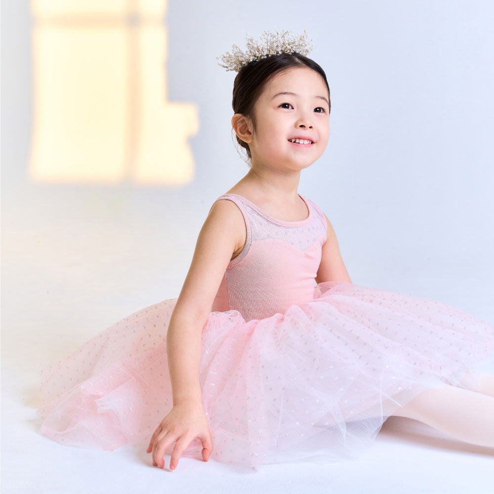 女童粉色芭蕾舞服套装