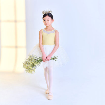 女童黄色芭蕾舞服套装