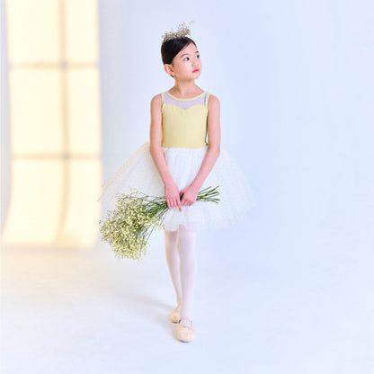 女童黄色芭蕾舞服套装