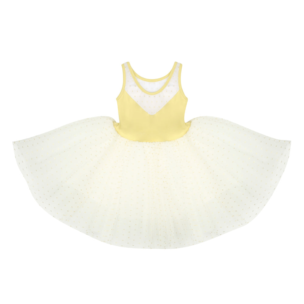 女童黄色芭蕾舞服套装