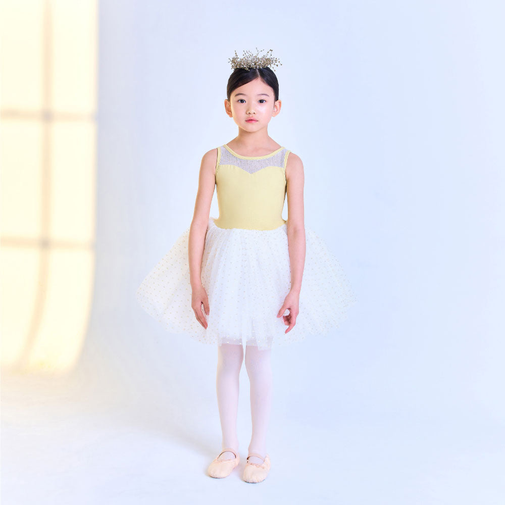 女童黄色芭蕾舞服套装