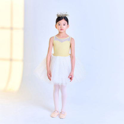 女童黄色芭蕾舞服套装