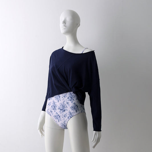 女士藏青色芭蕾舞上衣(Lyrical Dance Tee/NAVY)