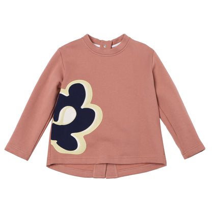 女童玫瑰粉棉卫衣