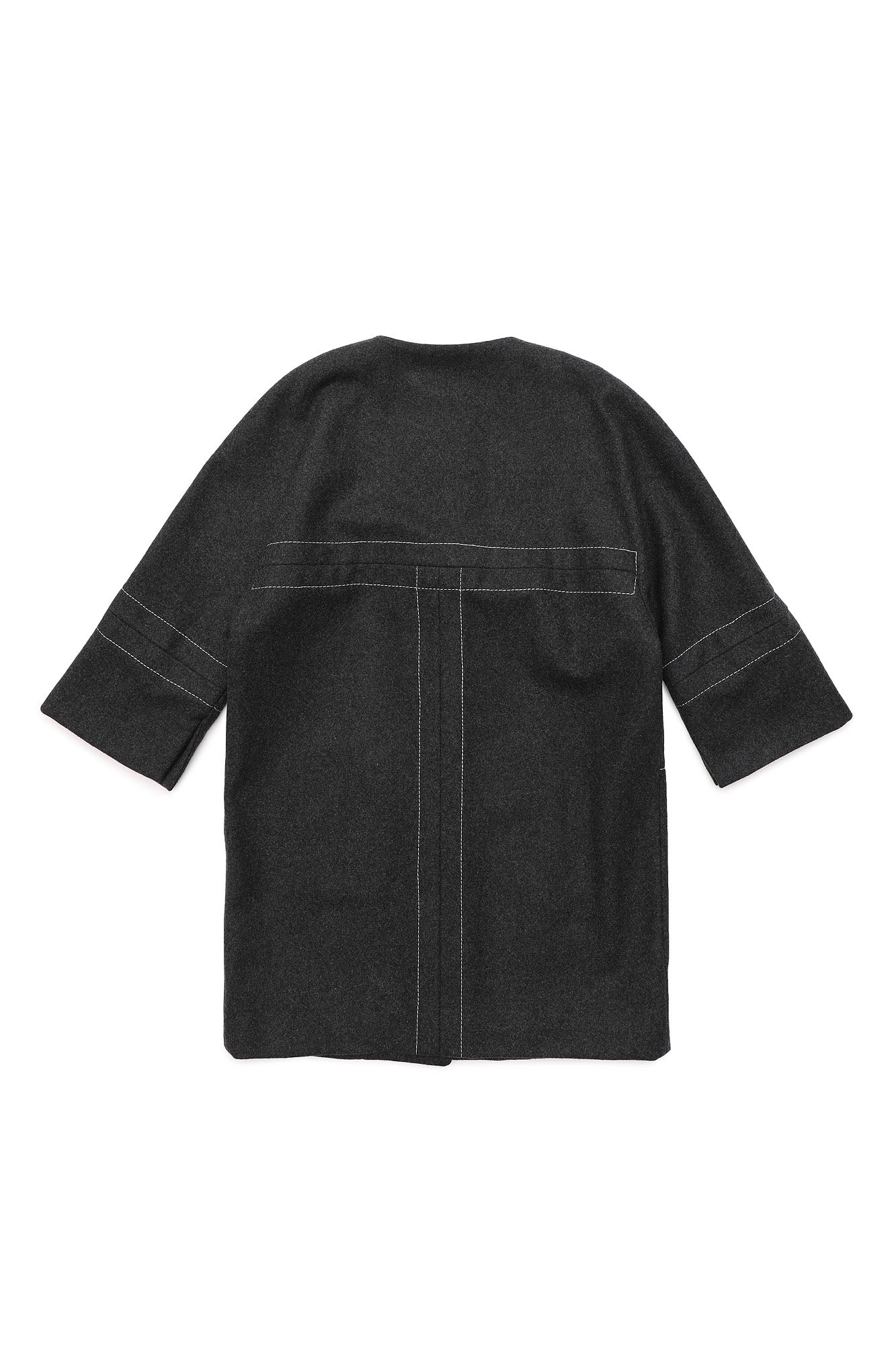 女童深灰色羊毛外套