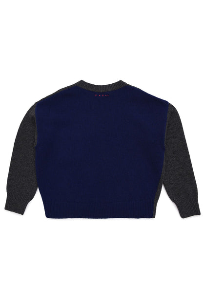 女童深灰色羊毛毛衣