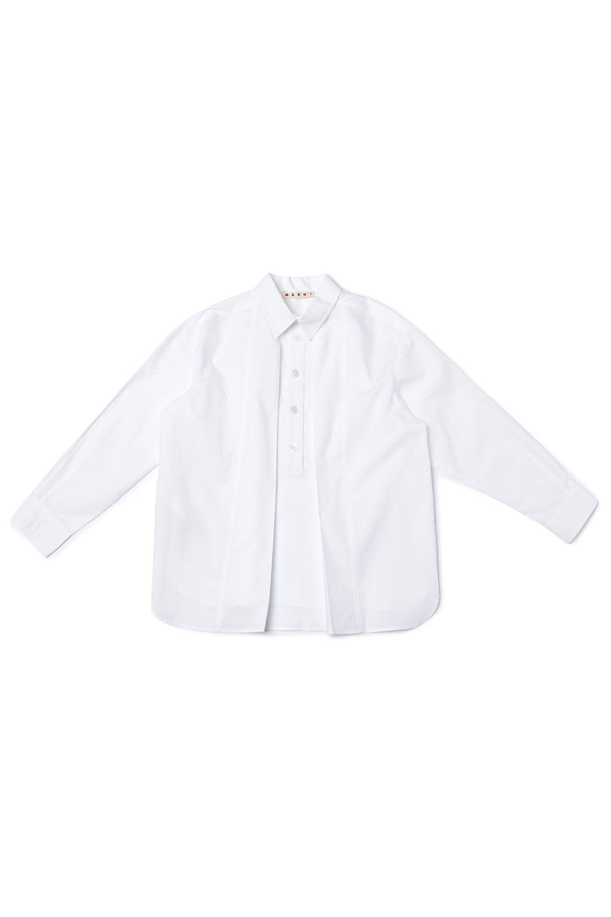 Girls White Cotton Shirt