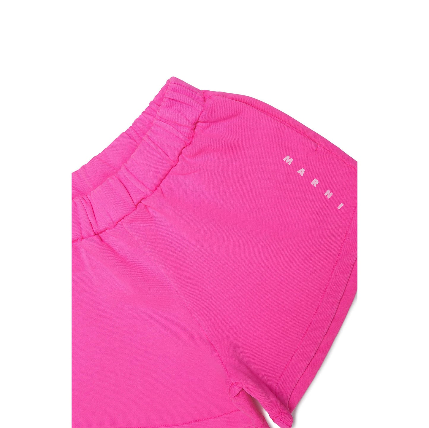 女童荧光粉Logo棉短裤