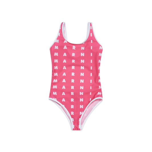 女童粉色Logo泳衣
