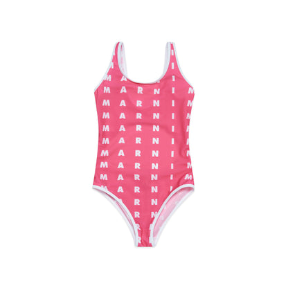 女童粉色Logo泳衣