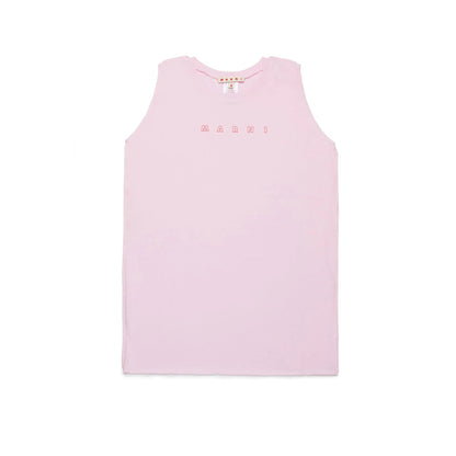 女童粉色Logo棉连衣裙