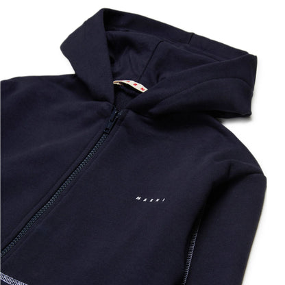 儿童藏青色棉拉链上衣