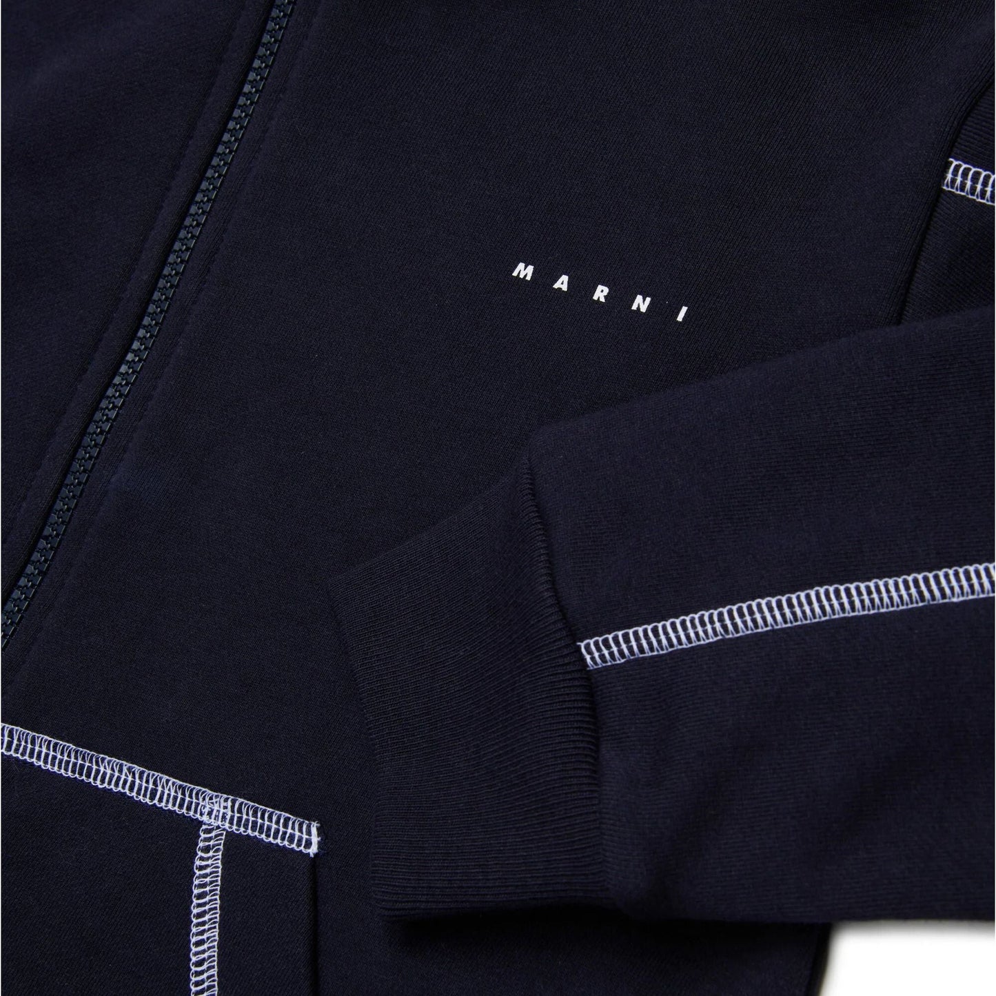 儿童藏青色棉拉链上衣