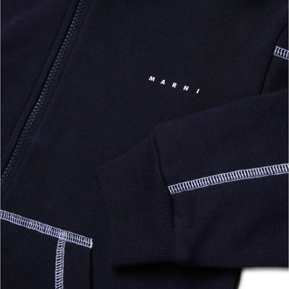 儿童藏青色棉拉链上衣