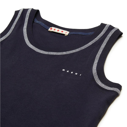 男童藏青色棉背心