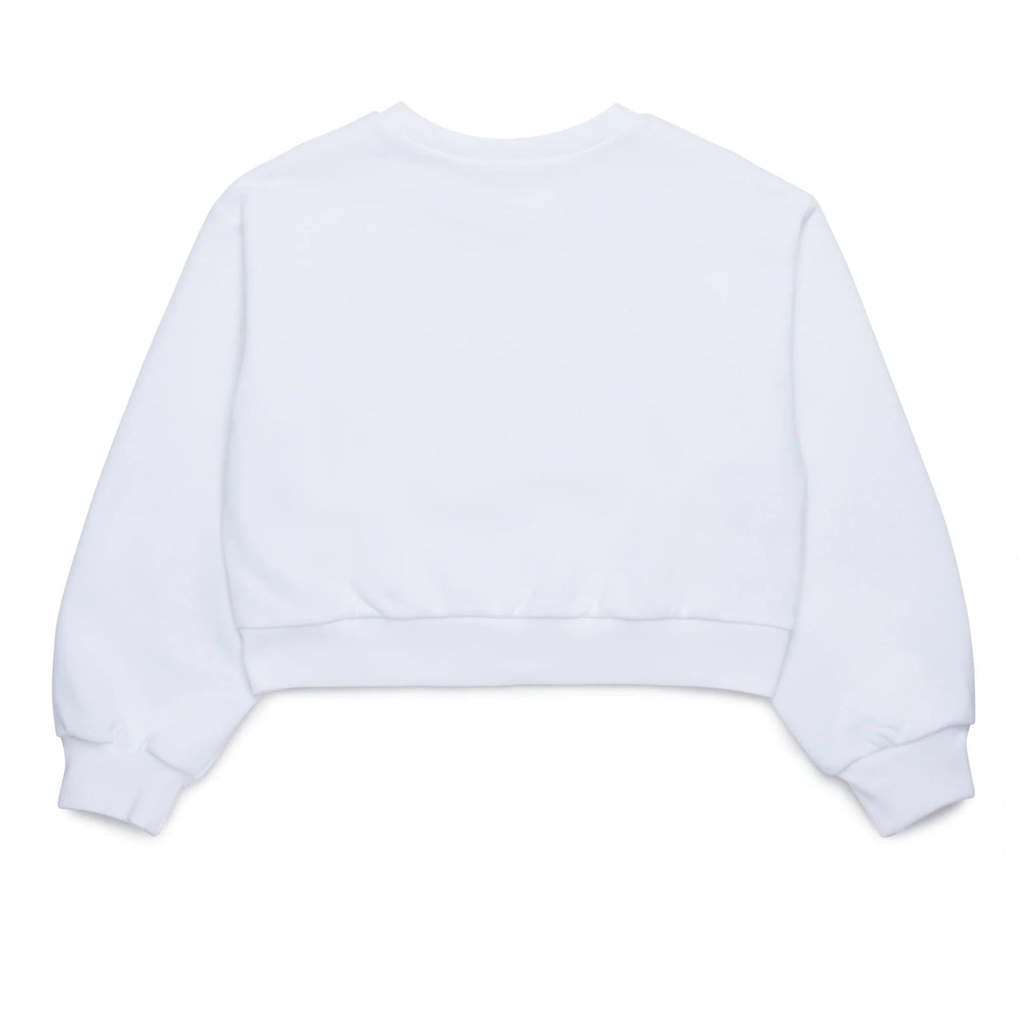 女童白色Logo棉卫衣