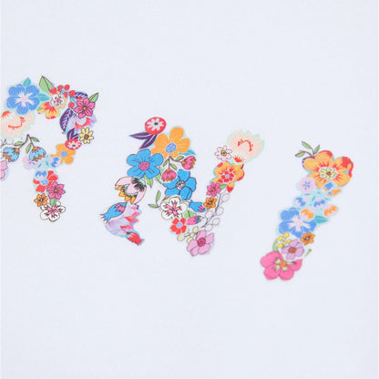 女童白色Logo棉卫衣