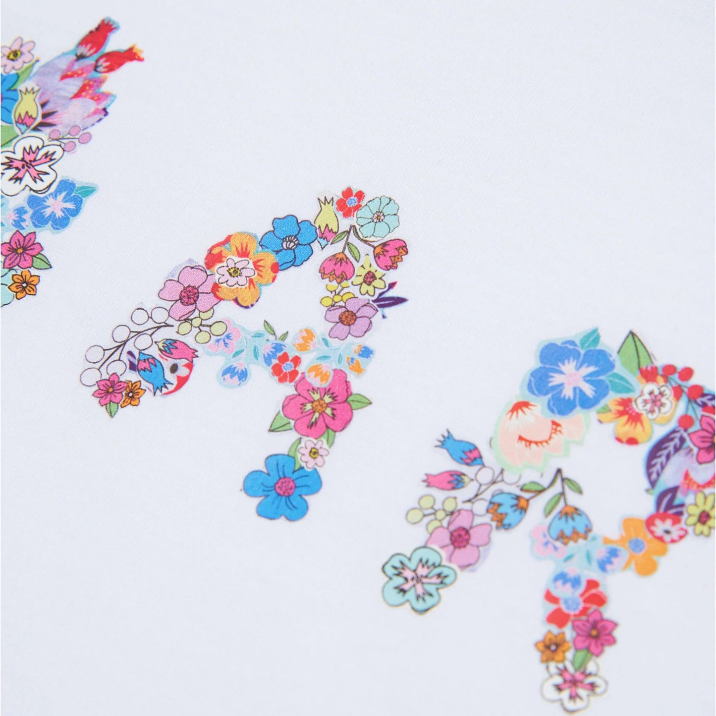 女童白色印花Logo棉T恤