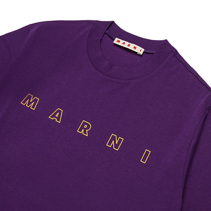 儿童紫色Logo棉T恤