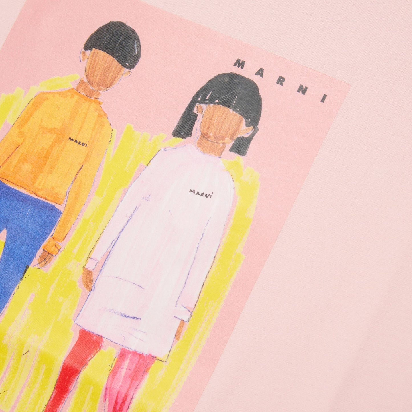 女童粉色印花棉T恤