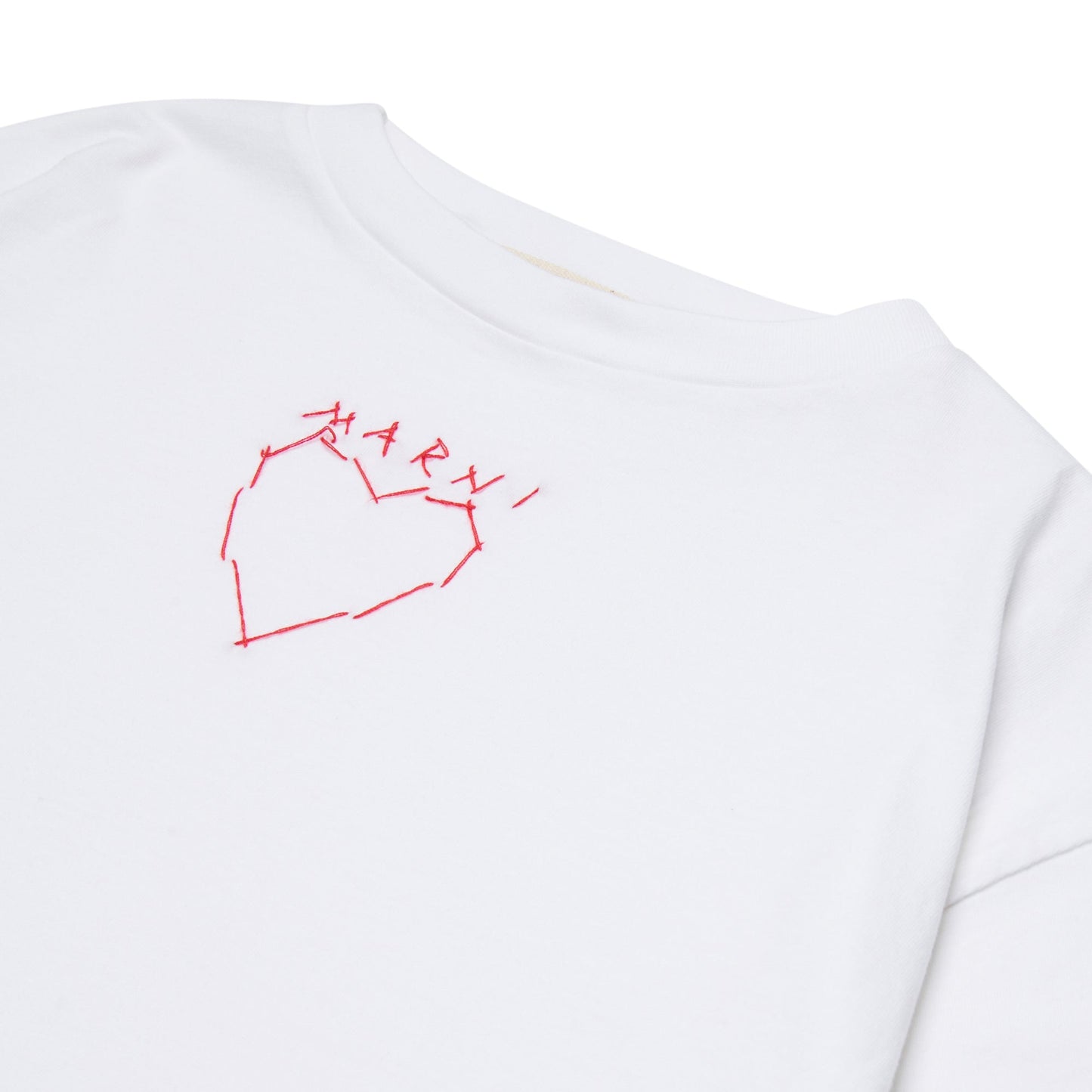 女童白色Logo棉T恤