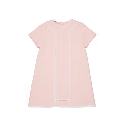 女童浅粉色Logo棉连衣裙