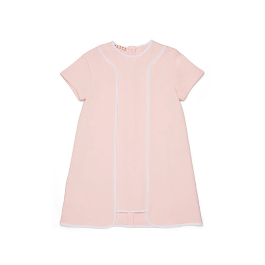 女童浅粉色Logo棉连衣裙