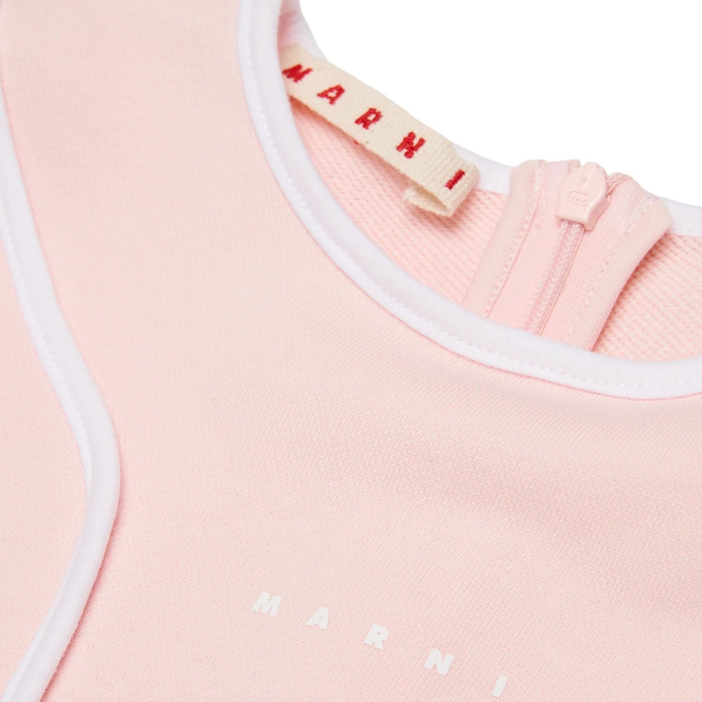 女童浅粉色Logo棉连衣裙