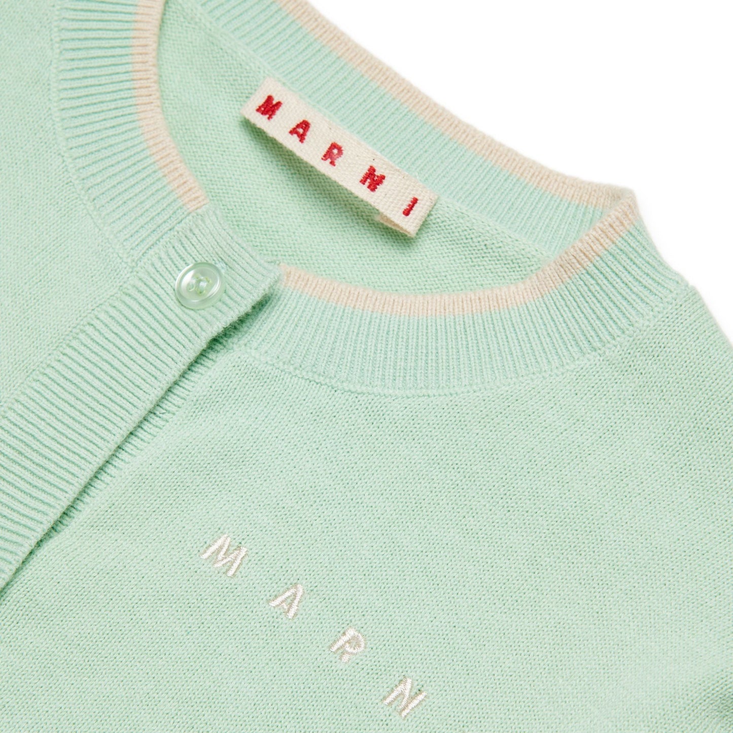 女童浅绿色棉针织开衫