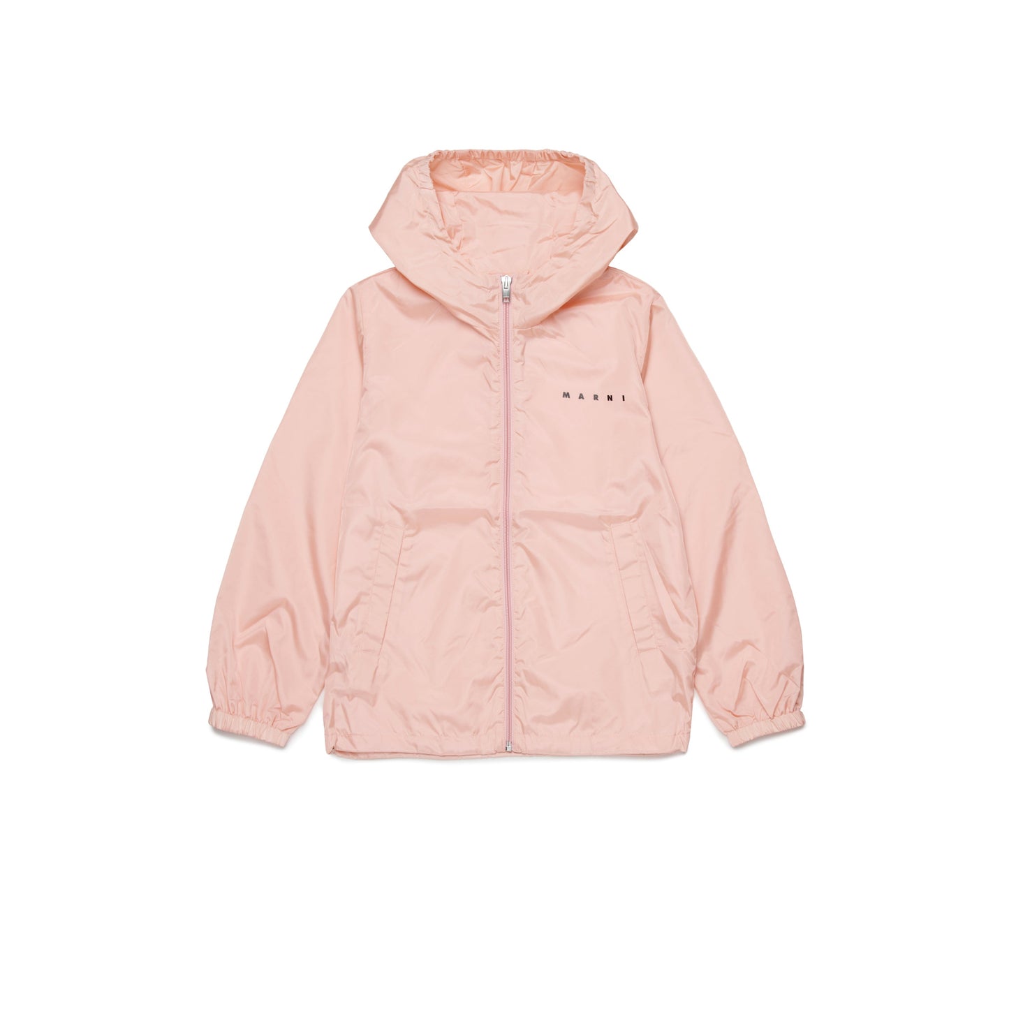 女童粉色连帽拉链夹克