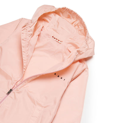 女童粉色连帽拉链夹克