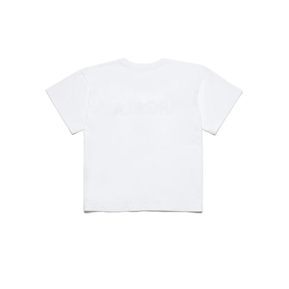 女童白色Logo棉T恤