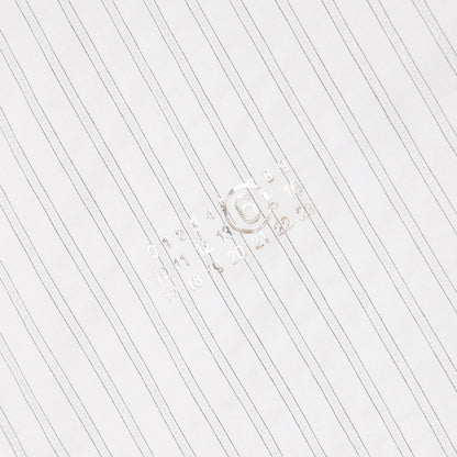 女童白色条纹棉连衣裙