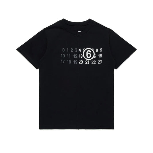 女童黑色Logo棉T恤