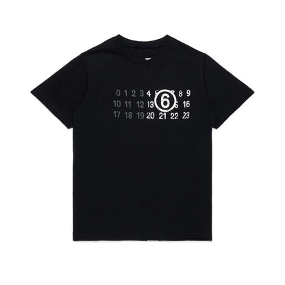 女童黑色Logo棉T恤