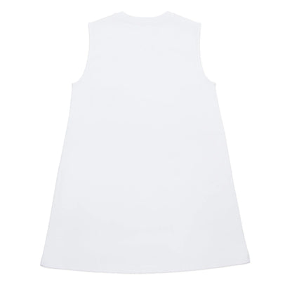 儿童白色Logo棉连衣裙